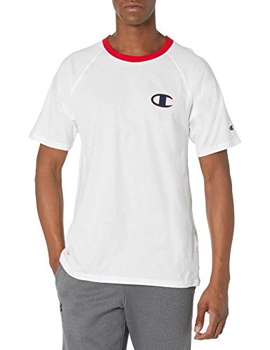 Champion Men's Athletics Sleep Knit Shirt, White with C...