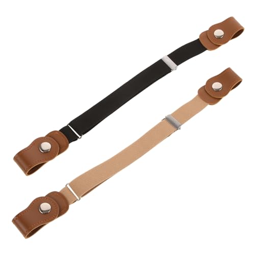 NOLITOY 2pcs Elastic Waist Belts for Stretchy Buckle Belts for Dresses Jeans School Uniforms