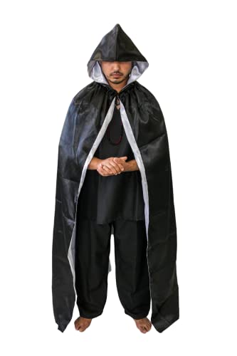 CAPA PARA EXÚ DUPLA FACE COM CAPUZ (PRETO E VERMELHO)