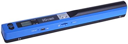 Escáner De Mano Portátil, Tamaño A4 900 dpi Formato JPG/PDF Pantalla LCD para Recibos Comerciales Libros Escáner De Varilla De Documentos Portátil De Mano Escáner A Batería,Azul
