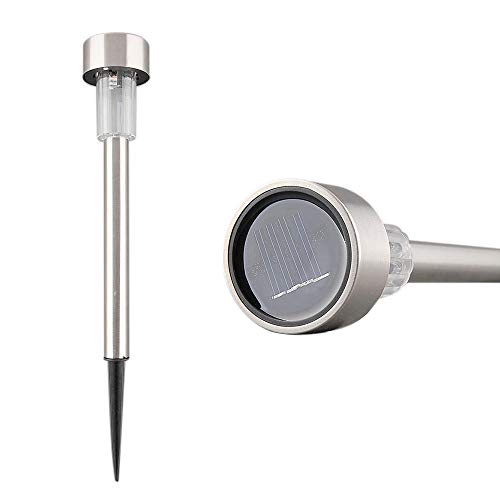 Chnrong Lot de 4 lampes solaires d'extérieur étanches en acier inoxydable pour pelouse, jardin, terrasse, allée, étang Multicolore Cover