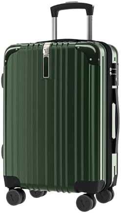 （10:30時点） [VELSKYF] 現役客室乗務員監修 スーツケース キャリーケース キャリーバッグ 機内持ち込み キャスター交換可能［日本企業企画］一部パーツ無期限メーカー保証 TSAダイヤルロック ダブルキャスター (Sサイズ 1-3泊 2.8kg 37L ダークグリーン 深緑)