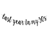 Last Year In My 30s Banner - Happy 39th Birthday/Cheers to 39 Years & 39 Fabulous,39th Birthday Party Decoration Supplies