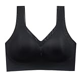 Brasier de levantamiento de seda de hielo ultrafino, brasier deportivo ligero para verano, sin costuras, ultrafino, de seda helada, Negro, L