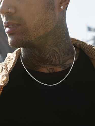 Chaîne serpent ChainsPro anti-noircissement collier ras du cou robuste 22"
