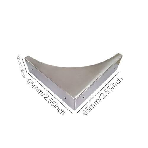 Image of 4PCS Table Corner Protectors, Corner Guard, Brushed Silver Decorative Metal Corner Protector Edge Safety Guard for Boxes,Barn Door,Wood Frame,Desk,Furniture Corner Guard Hardware Accessories (Silver)