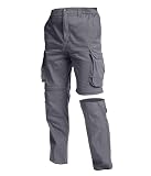 NATUVENIX Hiking Pants Men Quick Dry Convertible Fishing Pants for Men Zip Off Lightweight Mens Cargo Pants Outdoor Travel Grey