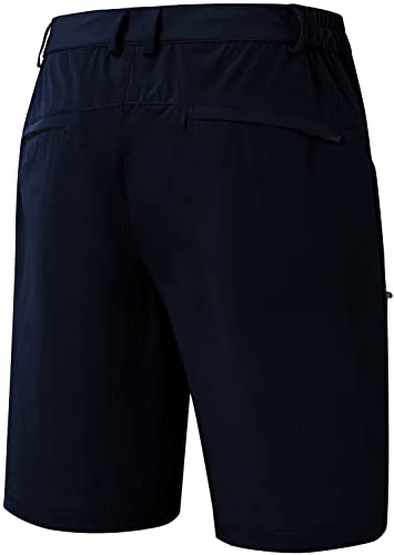 Men's Quick Dry Lightweight Stretch Cargo Hiking Shorts With 6 Pockets Navy X-Large #TOP1