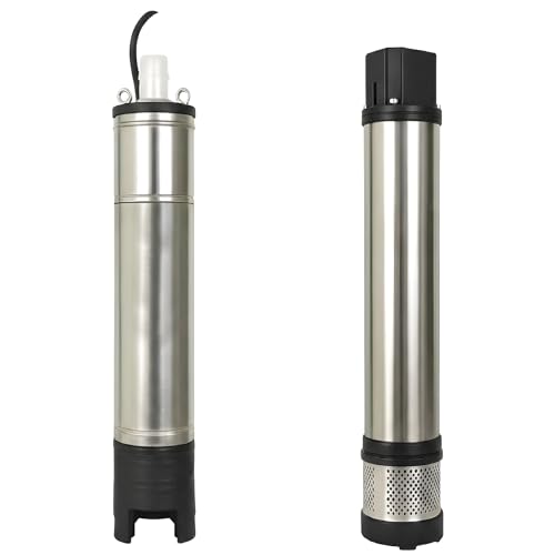 Image of AEGON HydroMax 1 HP Borewell Submersible Pump | 10 Stage Oil Filled Motor | 4 Inch Deep Well Water Pump | 42m Head, 83 LPM Flow | Copper Winding | For Home, Agriculture & Irrigation