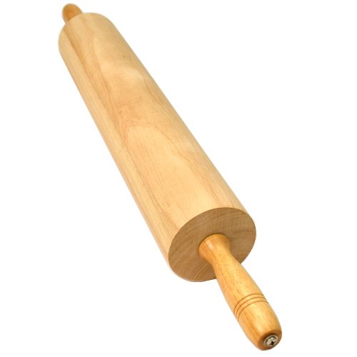 Commercial Hardwood Rolling Pin, 18 inches x 3-1/2 inches, Professional Grade