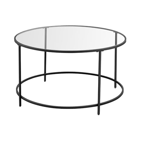 VASAGLE Modern Glass Coffee Table LGT021B01 Cover