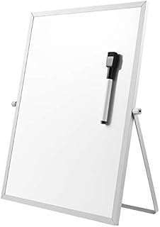 TOYANDONA Dry Erase Whiteboard with Stand- Magnetic Double- Sided Desktop White Board with Marker Portable Small Tabletop Whiteboard with Holder for Kids Drawing, Memo Board School Office