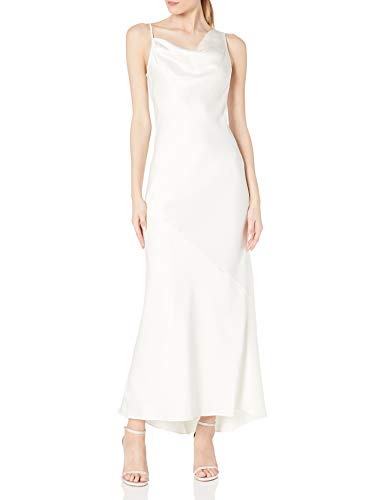 HALSTON Satin Slip Gown Chalk : Clothing, Shoes & Jewelry