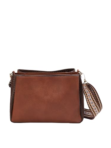 Image of Max Women Textured Sling Bag (Brown FS)