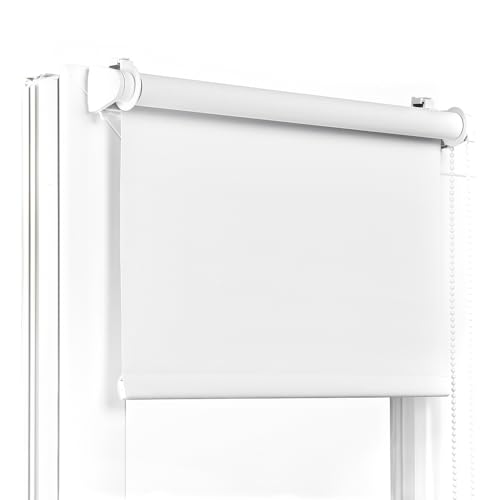 Fenster DEKOR - Verdunkelungsrollo nach Maß - Rollos Für Fenster Ohne Bohren - Klemmrollo Verdunkelung - Fensterrollo Für Balkontüren - Leicht Zu Installieren