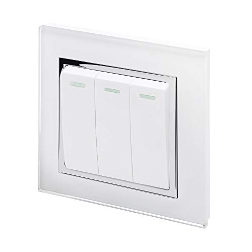 Preisvergleich Produktbild Retrotouch RTS2005 Designer-Lichtschalter 3-fach mechanische Schaltung weiß