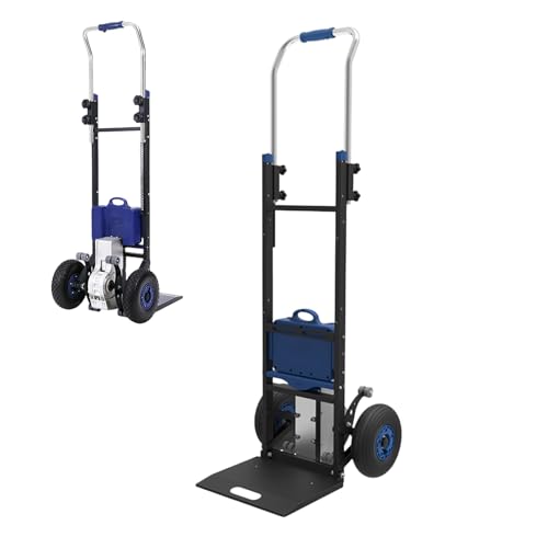 Carretilla eléctrica para escaleras con mango telescópico y ruedas anchas miniatura 1