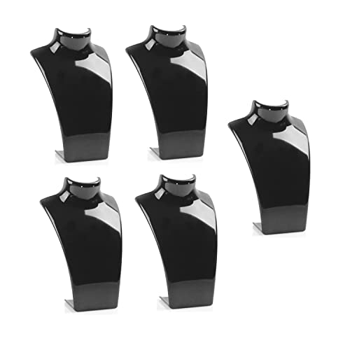 SYGA Plastic Necklace And Earring Storage Jewellery Display Rack (Black, 5)