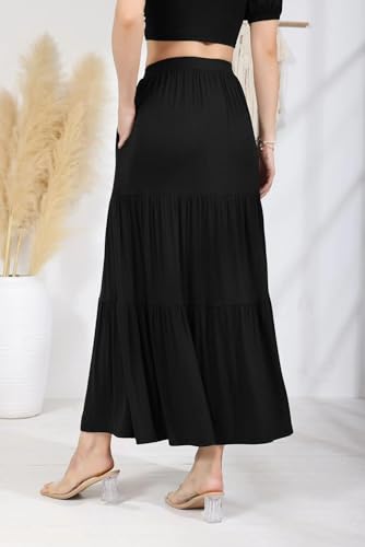 Elastic Waist Ankle Length Skirt Casual Long Skirt High Waisted Skirt Maxi Skirt Reg and Plus Size Skirt4