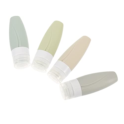 Anneome 4個ソフトシリコン製 旅行用ボトル 小 トイレタリー容器 ローション シャンプー シャワージェル用 携帯便利 軽量 コンパクト