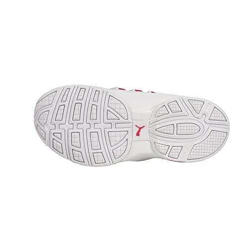 Image of PUMA unisex child Axelion Running Shoe, Puma White-beetroot Purple, 12 Little Kid US