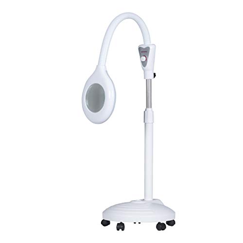Preisvergleich Produktbild JLXW LED-Lupenleuchte - Professionelle ästhetische Tätowier Leuchte mit 16 facher Lupe - verstellbare Kaltlicht-Stehleuchte für Labor- und Präzisionsarbeiten