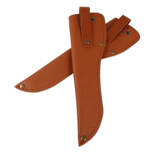 TOPBATHY 3 Juegos De Vaina Vainas Seguros Mangas De La Cubierta Cuchillas Cubierta De Cuchillo De Cuero Para Accesorios De Corte Brown 2 Piezas * 3