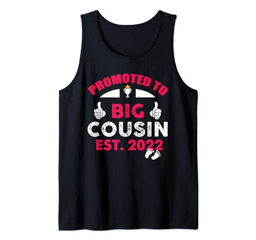 Soon To Be Cousin Girl Promoted To Big Cousin 2022 Funny Tank Top