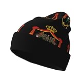 Maille De Qualité Premium : Confectionné En Tissu Tricoté De Haute Qualité, Ce Bonnet Emblème National Offre Chaleur Et Confort, Vous Permettant De Sortir En Hiver Sans Craindre Le Froid