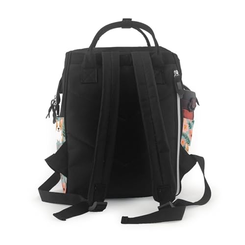 Sac à dos à langer Corgi multifonction imperméable avec poches de rangement - 3