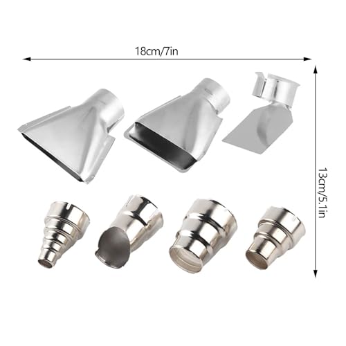 Image of 35-40mm Heat Gun Nozzles Kit Stainless Steel 7pcs Resistance Soldering Station Repair Tool Accessory, Kelepuzux1e8yg4k