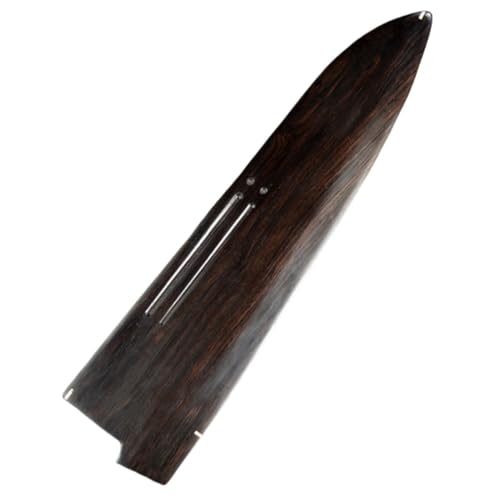 Aibote Handmade Natural Black Ebony Wood Japanese Gyuto Chef Knives Sheath Magnetic Knife Case Holder Protector Wooden Cover (240MM,9.5 Inch)