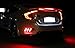 iJDMTOY JDM Style Red Lens LED Bumper Reflector Lamps Compatible With 2016-2021 Honda Civic Sedan, Function as Tail, Brake & Rear Fog Lights