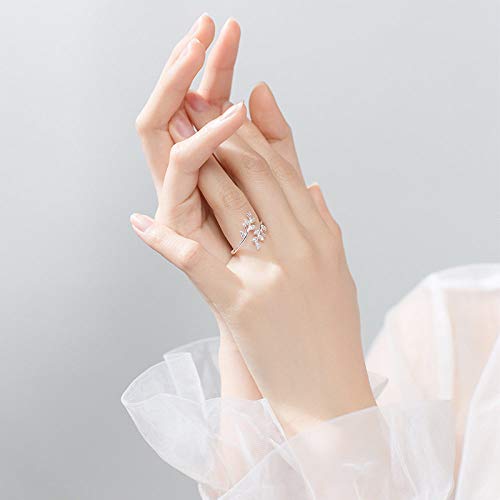 Anneau réglable bague ouverte ajustable femmes fin de bague qui serre argent - 4