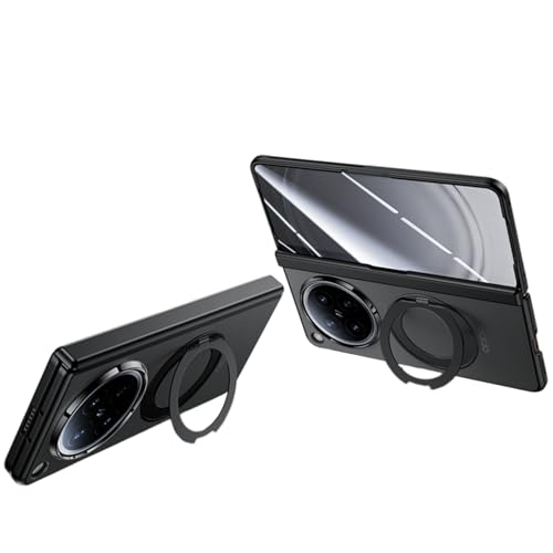OPPO Find N6 �Ή� �P�[�X �������}�b�g �k����̌^�J�o�[ 360 �x��]�����O�X�^���h�t�� �ϏՌ��ی�J�o�[ (�u���b�N)