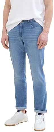 TOM TAILOR Herren Josh Regular Slim Jeans mit Stretch, light stone wash denim, 32/36