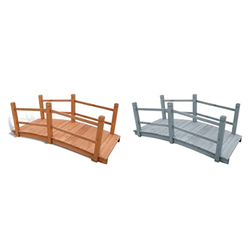 Vidaxl Solid Wood Garden Bridge Home Patio Outdoor Lawn Yard Terrace Balcony Backyard Double Handrails Design Decor Wooden Stream Pond Walkway #TOP6
