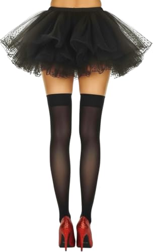 Image of ToBeInStyle Women's Harlequin Jester Thigh High Stockings Playing Card Checkered Opaque Halloween Costume Hosiery