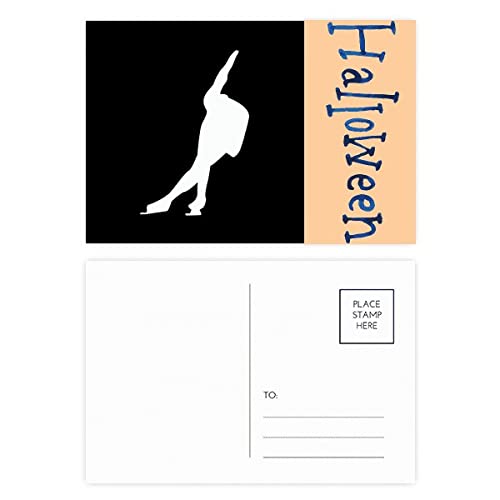 Cartes postales d'Halloween patin à roulettes noir lot correspondance