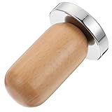 Amosfun Buchenholz Espresso Tamper 58mm mit Edelstahl Basis Glatte Oberfläche Abnehmbar und Leicht zu Reinigen Barista Kaffeepresse Zubehör für Gleichmäßigen Kaffeevertrieb