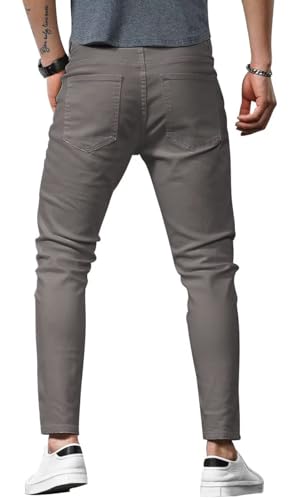 HUNGSON Mens Slim Fit Jeans Skinny Stretch Denim Pants for Men Straight Fit3
