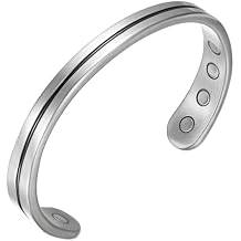 RainSo Women Womens Light Titanium Magnetic Therapy Golf Bracelets Bangle for Arthritis Wristband Adjustable