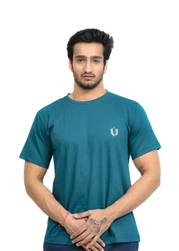 KAPOWMen's Regular Fit Casual T-Shirt (Blue, L)