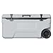 VEVOR Portable Cooler, 74 QT Wheeled Cooler with Ice Retention, Heavy-Duty Handles and Cup Holder, Lightweight Rigid Material, Suitable for Family Picnics and Long Trips