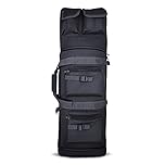 Alephnull Soft Rifle Cases Air Rifle Bag 47" / 39" / 33" Long Gun Bag Tactical Rifle Backpack Shotgun Bag Padded Gear Storage Hunting Shooting Fishing (Black, M)