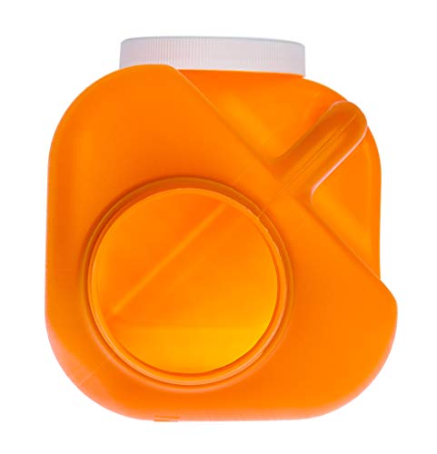 Large Male Urinal With Leak Proof Screw Cap Lid (3000 Ml Or 101 Oz.) (Amber Color) #TOP4