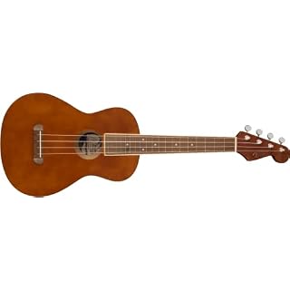Fender Avalon Ténor Ukulélé Noyer Naturel - Les Beatles, Paul McCartney, John Lennon, RIngo Starr, George Harrison
