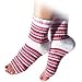 Original Pedi-Sox brand open-toe socks : Professional Grade : Classic Multi-Pink Stripe 1-Pair