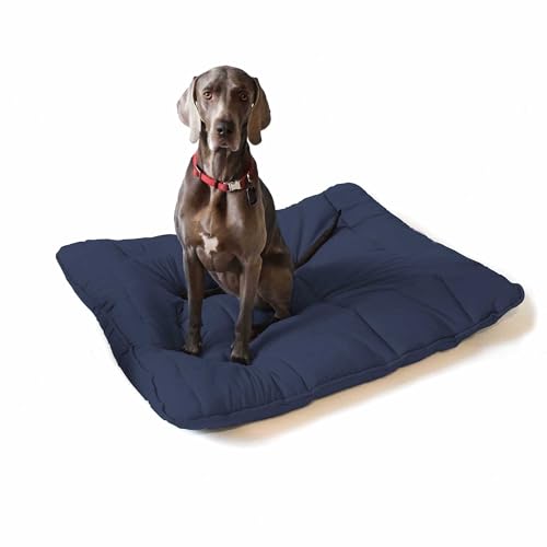 Italian Bed Linen Maxy Cuscinone per Cani Imbottito, Blu Scuro, 130 x 100 cm