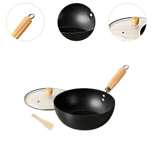 Wok de hierro con mango de madera, 18 cm miniatura 3
